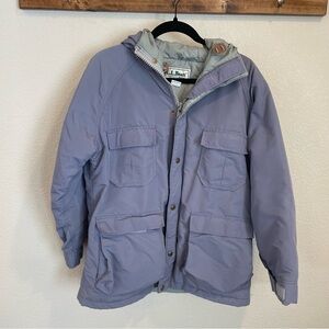 Vintage LL Bean Puffer Coat 80’s Women’s L Outdoor Hooded Outerwear Ski